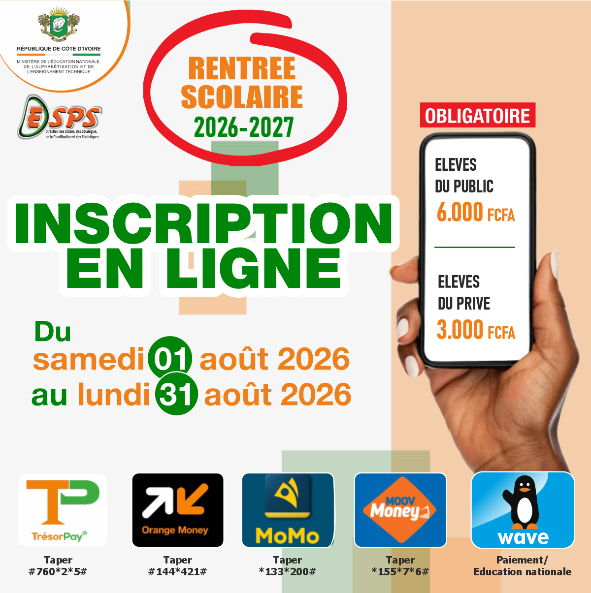 Ouverture des inscriptions pour l’année scolaire 2026-2027